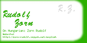 rudolf zorn business card